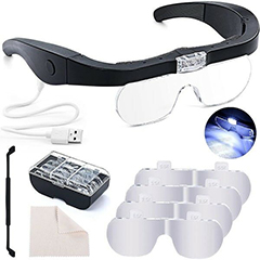 11537DC Rechargeable LED Glasses Magnifier - 1