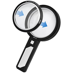 2290 Illuminated Handheld Magnifier 15X (10X/5X) - 1