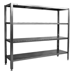 4 Katlı Paslanmaz İstif Rafı, Düz Tabla, 46x137x183 cm - Öztiryakiler