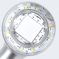 8690 Scaled Illuminated Magnifier 30X Rechargeable | 4 Colored Led - 2