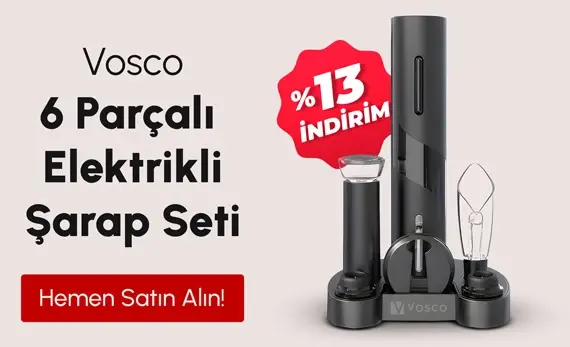 Vosco 6 Parçalı Otomatik Şarap Açacağı