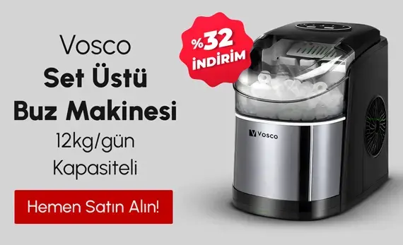 Vosco Set Üstü Buz Makinesi 12 KG