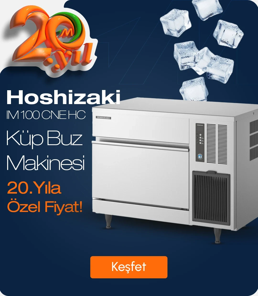 Hoshizaki Küp Buz Makinesi 20. Yıla Özel İndirim