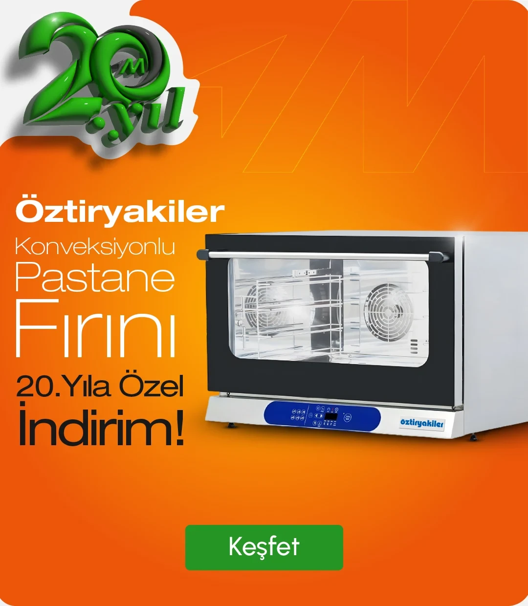 Öztiryakiler Konveksiyonlu Pastane Fırını 20. Yıla Özel İndirim!