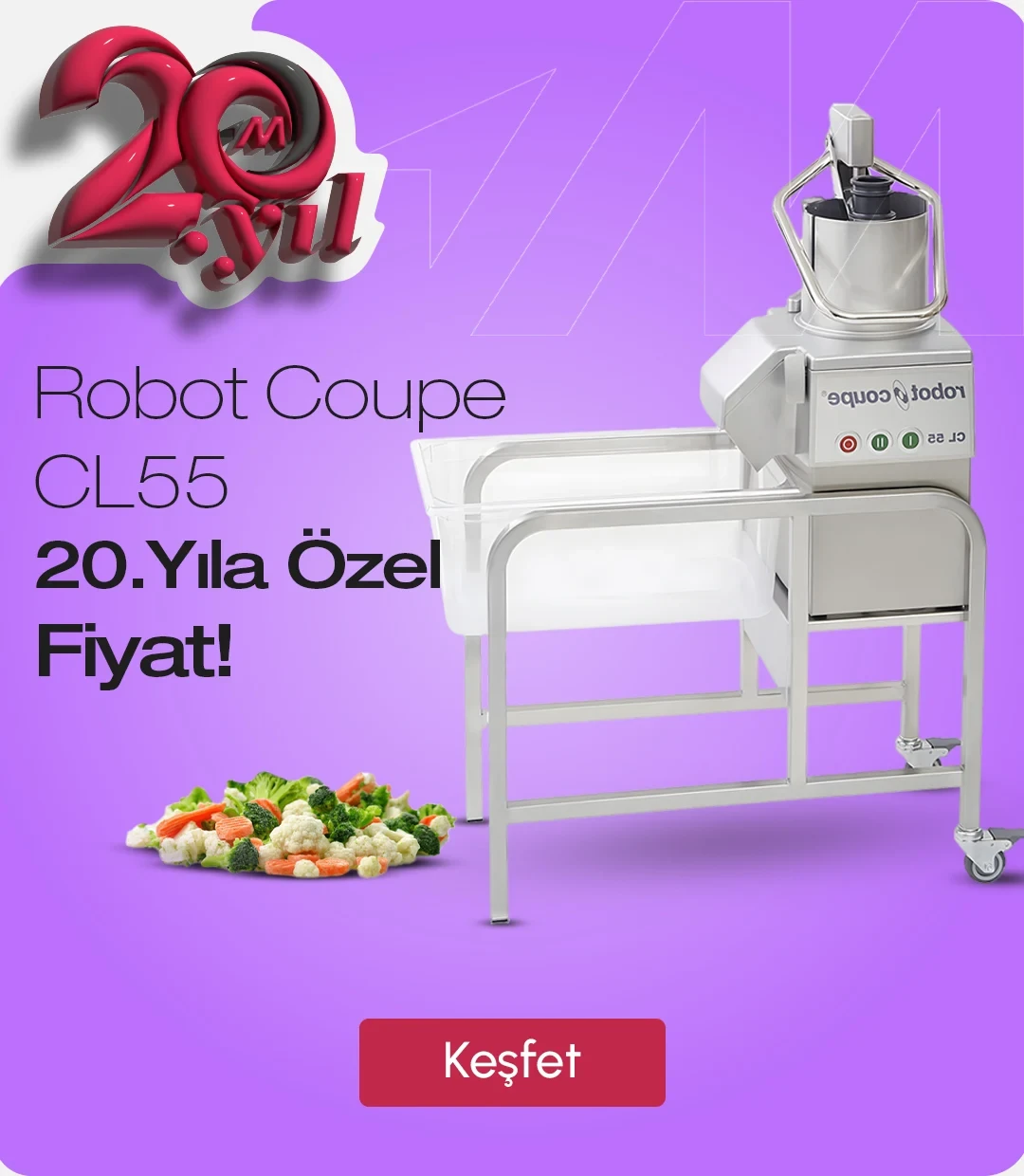Robot Coupe CL55 Sebze Doğrama Makinesi İtme Kafalı