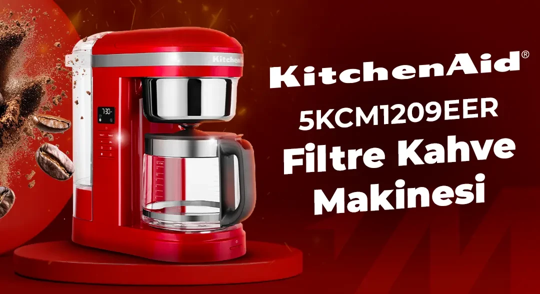 KitchenAid 5KCM1209EER Filtre Kahve Makinesi Empire Red