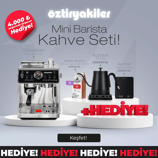 Öztiryakiler Mini Barista Espresso Kahve Makinesi Hediyeli Ürün Kampanyası