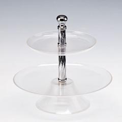 Zicco Acrylic Display Stand, 2 Tier, 13x19x19 cm - Zicco