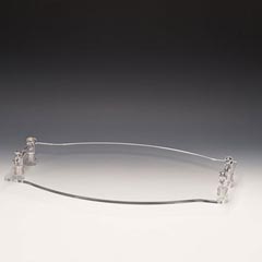 Zicco Acrylic Display Stand, Curved, With Handles, 60X40 cm - Zicco