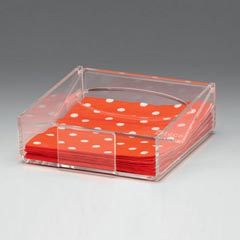 Zicco Acrylic Napkin Holder, 17x17x6 cm - Zicco