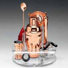 Zicco Acrylic Stand Bar Set, Copper - Zicco