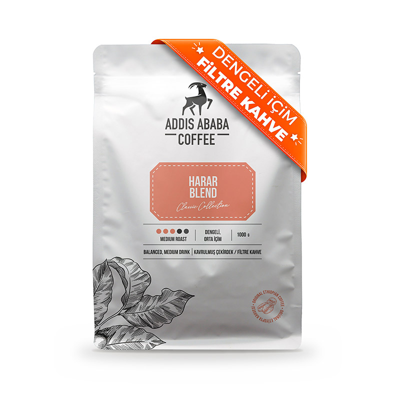 Addis Ababa Coffee Harar Blend Çekirdek Kahve 1000 gr