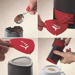 Aerolatte Cappuccino Artist Template, 6 Interchangeable Fun Designs - 4