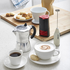 Aerolatte Original Steam-Free Coffee and Milk Frother, with Stand, Ivory - 6