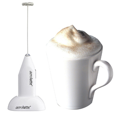 Aerolatte Original Steam-Free Coffee and Milk Frother, with Stand, White - 5