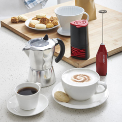 Aerolatte Orijinal Buharsız Kahve ve Süt Köpürtücü, Standlı, Kırmızı - Thumbnail