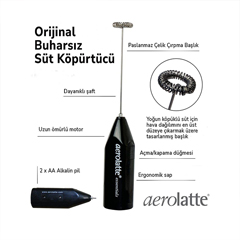 Aerolatte Premium Süt Kahve ve Köpürtücü, To-Go Saklama Tüplü, Siyah - 7