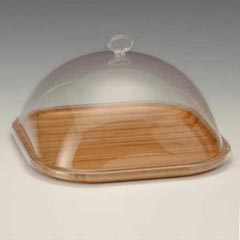 Zicco Ahşap Altlı Fanus, Akrilik Kapaklı, 25x25x14 cm - Zicco