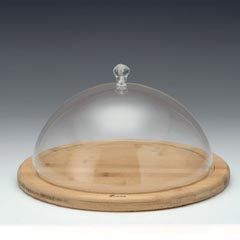 Zicco Ahşap Altlı Fanus, Akrilik Kapaklı, 30 cm - Zicco