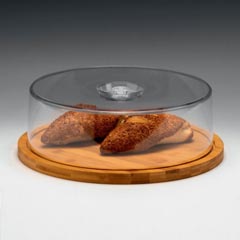 Zicco Ahşap Altlı Fanus, Akrilik Kapaklı, 33x11 cm - Zicco