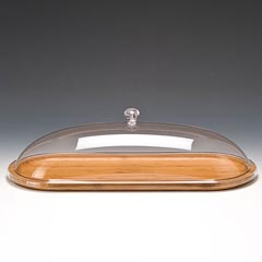 Zicco Ahşap Altlı Fanus, Akrilik Kapaklı, 48x19x13 cm - Zicco