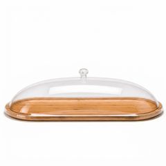 Zicco Ahşap Altlı Fanus, Akrilik Kapaklı, 48x19x13 cm - Zicco