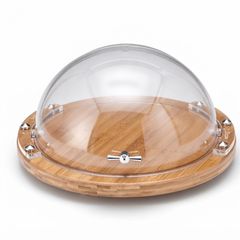 Zicco Ahşap Altlı Muhafaza Kabı, Polikarbon Rolltop Kapaklı, Çelik Kulplu, 38 cm - Zicco