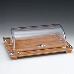 Zicco Ahşap Altlı Muhafaza Kabı, Polikarbon Rolltop Kapaklı, Çelik Kulplu, 48x32 cm - Zicco