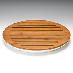 Zicco Ahşap Kesme Tahtası, Polikarbon Tepsili, 42 cm, Beyaz - Zicco