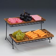 Zicco Ahşap Teşhir Standı, Metal Ayaklı, 35x35x18 cm - Zicco