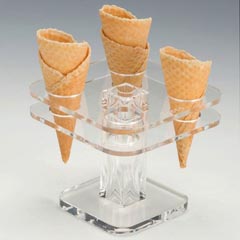 Zicco Akrilik Dondurma Servis Standı, 4'lü, 13x13x11,5 cm - Zicco