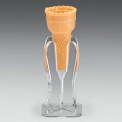 Zicco Akrilik Dondurma Servis Standı, 6x6x11 cm - Zicco