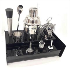 Zicco Akrilik Standlı Bar Set, (Çelik Shaker ) - Zicco