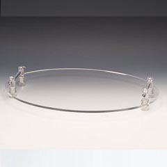 Zicco Akrilik Teşhir Standı, Oval, Kulplu, 60x40 cm - Zicco