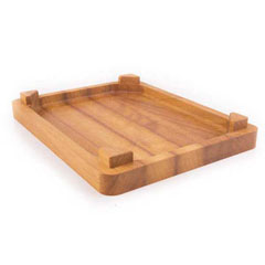Altınbaşak Case Model Hamburger Tray, Iroko, 34x26 cm - Altınbaşak