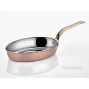 Altınbaşak Multi Metal Bakır Mini Oval Tava, 11x17 cm - Altınbaşak