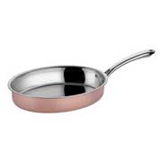 Altınbaşak Multi Metal Bakır Oval Tava, 26x18 cm - Altınbaşak