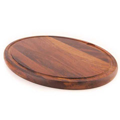 Altınbaşak Oval Steak Wood, Iroko, 40x29 cm - Altınbaşak