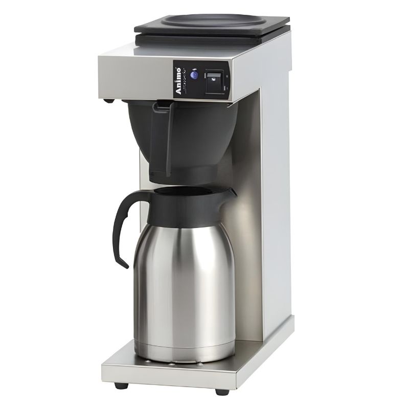 Animo Excelso-T Termoslu 2 lt Hazneli 144 Fincan Inox - Siyah Filtre Kahve Makinesi - Animo