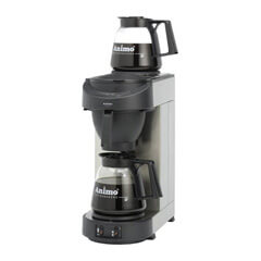 Animo M100 Potlu 2x1.8 lt Hazneli 144 Fincan Inox - Siyah Filtre Kahve Makinesi - Animo