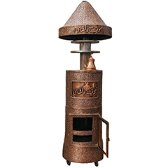 Anka AÇK500 Tea Tower, 4 Kettles, 50 Liters, Engraved Copper - Anka