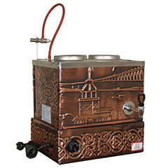 Anka Eko Electric Tea Kettle, 2 Teapots, 24 Liter, Copper - Anka