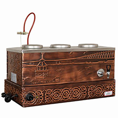 Anka Eko Elektrikli Çay Kazanı, 3 Demlikli, 34 Litre, Bakır - Anka