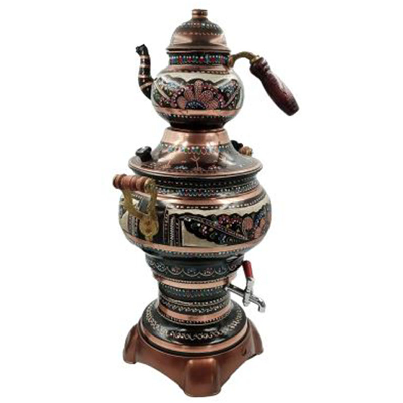 Anka İŞB1 Semaver, Elektrikli, 1 Demlikli, 7 Litre, İşlemeli Bakır
