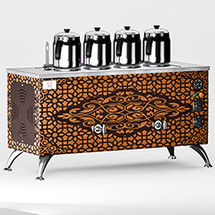 Anka Pro Compact Çay Kazanı, Elektrikli, 4 Demlikli, 40 Litre, Bakır - Anka