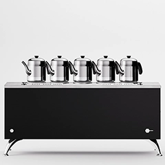 Anka Pro Compact Çay Kazanı, Elektrikli, 5 Demlikli, 50 Litre, Siyah - 3