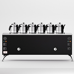 Anka Pro Compact Çay Kazanı, Elektrikli, 6 Demlikli, 60 Litre, Siyah - Anka