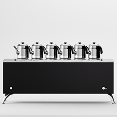 Anka Pro Compact Çay Kazanı, Elektrikli, 6 Demlikli, 60 Litre, Siyah - 3