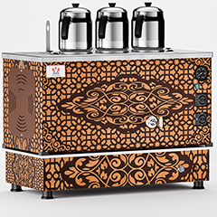 Anka Pro Compact Fully Automatic Tea Boiler, 3 Teapots, 30 Liters, Copper - Anka