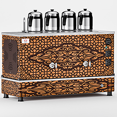 Anka Pro Compact Fully Automatic Tea Boiler, 4 Teapots, 40 Liters, Copper - Anka